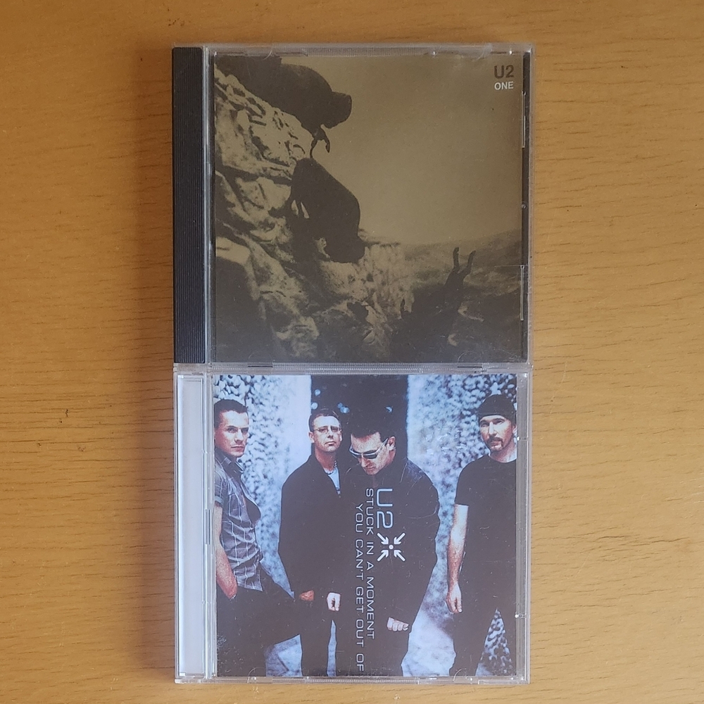 U2 "One", "Stuck In A Moment" - 1990s 00s CD Singles (Lot of 2) 